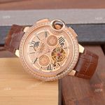 Best Copy Cartier Ballon Bleu Flying Tourbillon Rose Gold diamond Watch